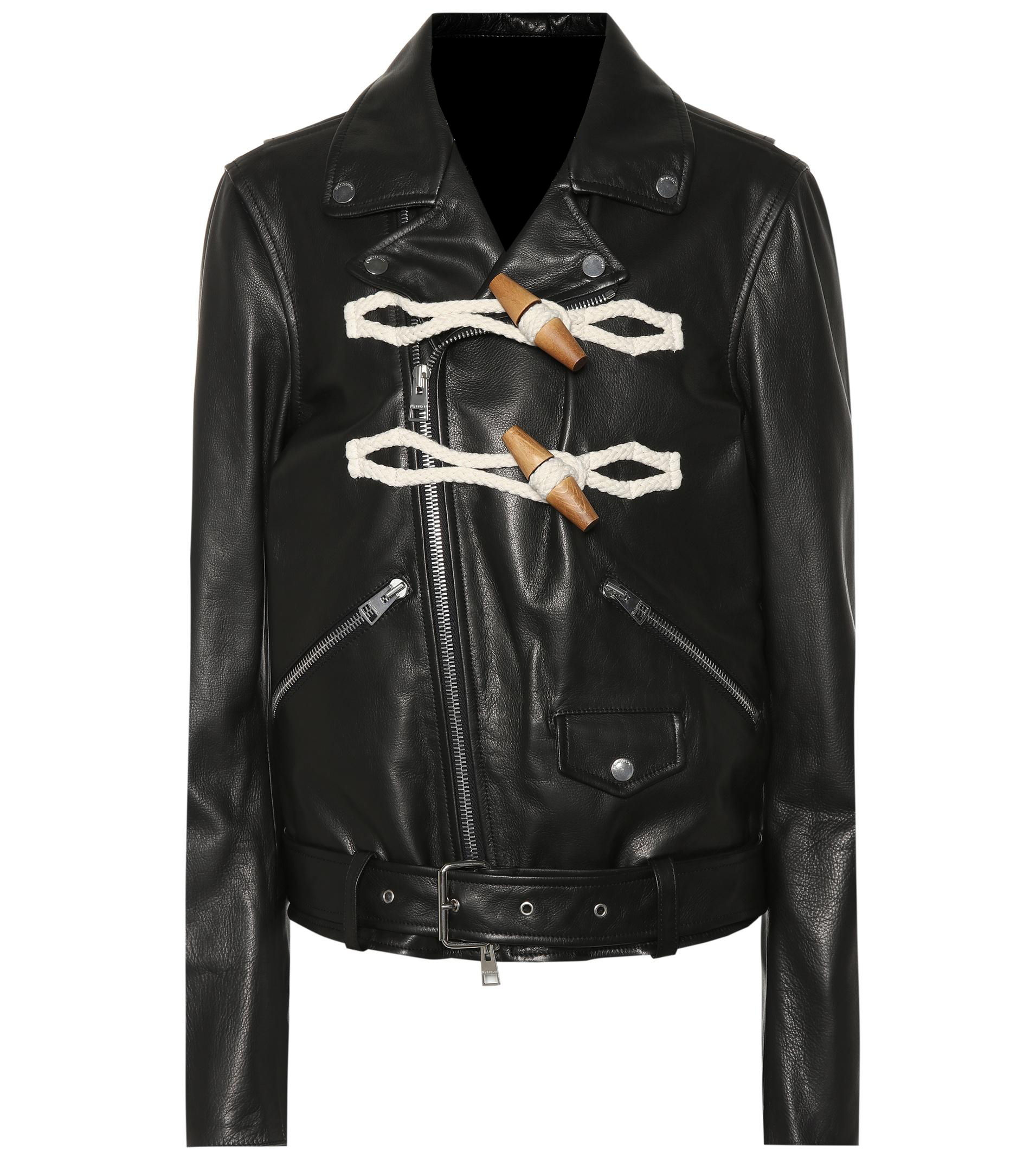 black-leather-biker-jacket-with-toggle-detail black-leather-biker-jacket-with-toggle-detail