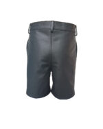 Black Leather Front Laced Shorts Back