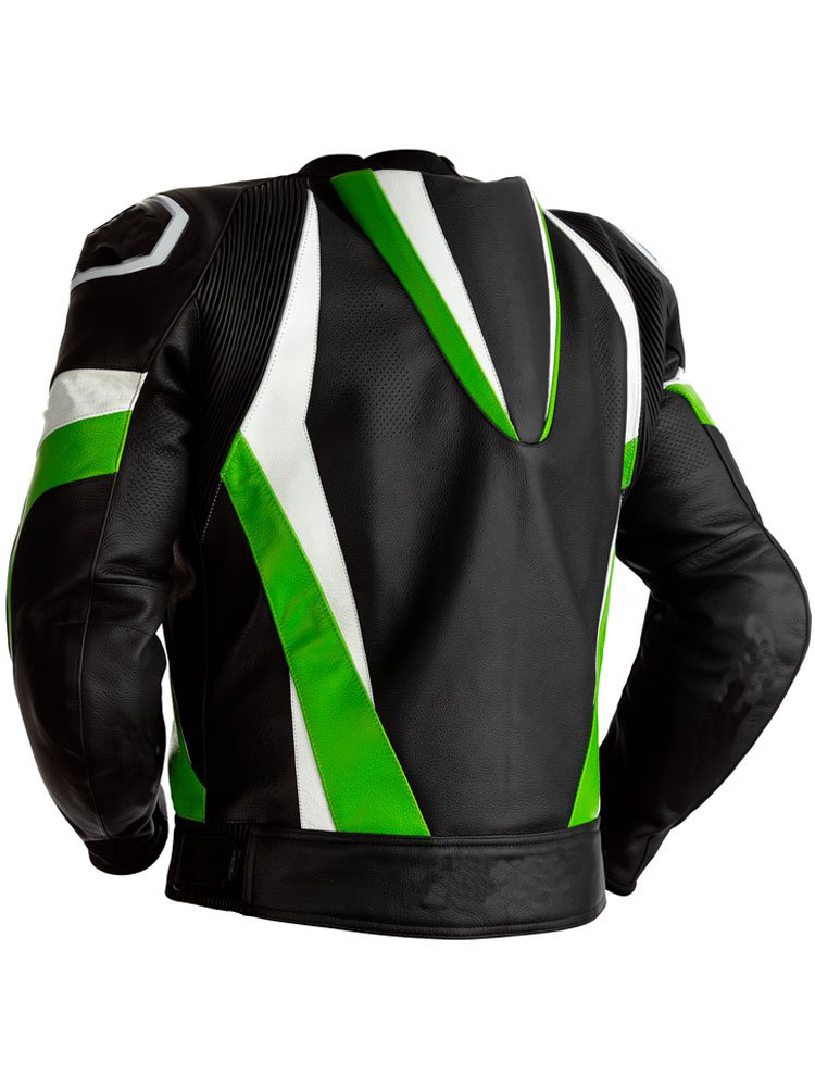Black and best sale green motorcycle jacket