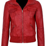 red-short-bomber-leather-biker-jacket