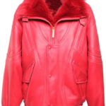 shearling-fur-collar-biker-leather-red-jacket