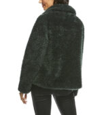 Green Faux Fur Zipper Jacket