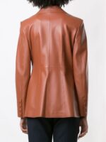Women Brown belted blazer