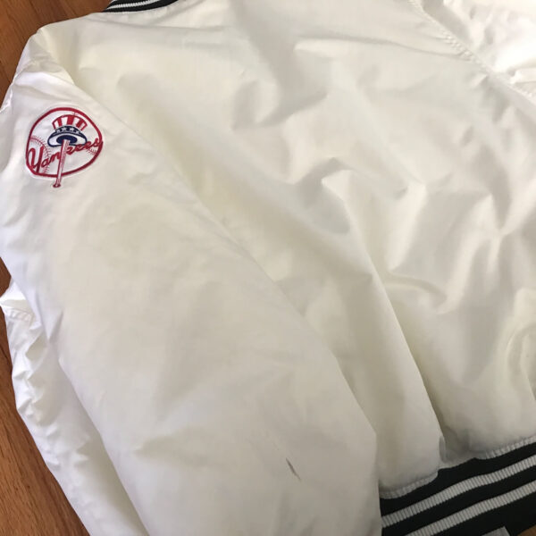 New York White Yankees Vintage 90s Satin Jacket