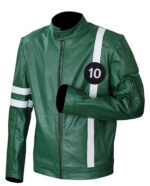 Ben 10 Green Alien Swarm Leather Jacket
