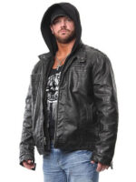 AJ Styles Allen Neal Jones Hoodie Leather Jacket