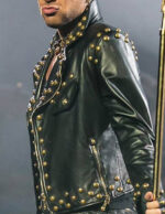Adam Lambert Concert 2018 Studded Leather Jacket