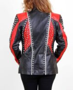 Biker Studded Leather Jacket for Women