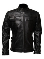 Black Affliction Biker Leather Jacket