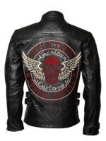 Black Affliction Biker Leather Jacket