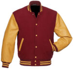Cardinal and Golden Varsity Letterman Baseball Jacket