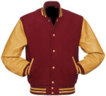 Cardinal and Golden Varsity Letterman Baseball Jacket