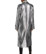 Dynasty S03 Fallon Carrington Silver Metallic Coat