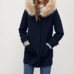 Faux Fur Black Hooded Coat
