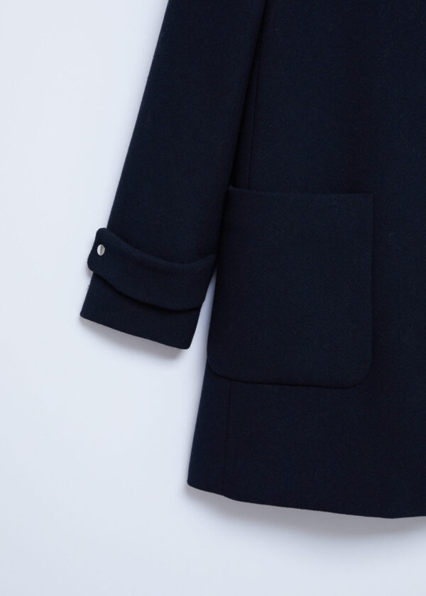 Faux Fur Black Hooded Coat