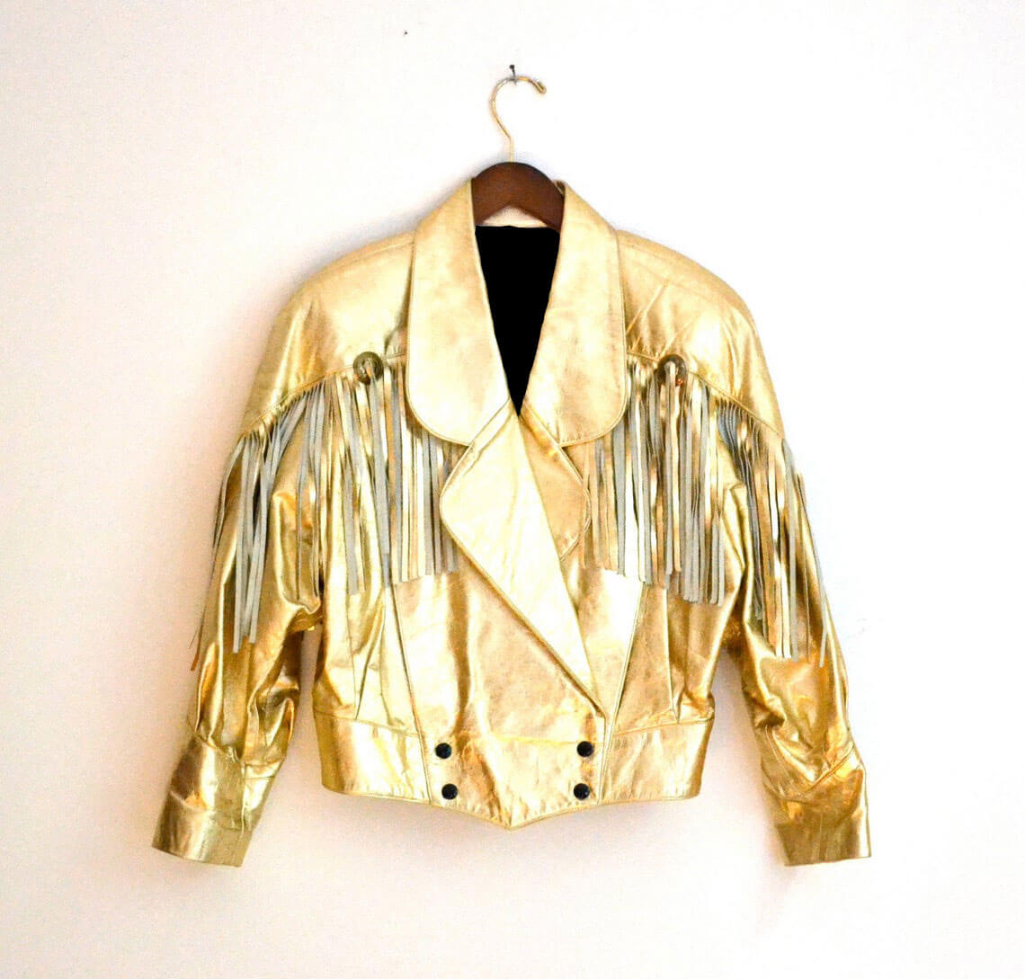 Fringe-Metallic-Gold-80s-Vintage-Leather-Jacket-(2) Fringe Metallic Gold 80s Vintage Leather Jacket