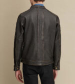 Gabe Leather Jacket with Patches