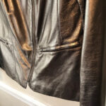 Golden Metallic Biker Leather Jacket