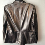 Golden Metallic Biker Leather Jacket