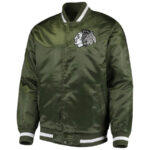 Green Chicago Blackhawks Captain II Satin Jacket