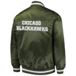 Green Chicago Blackhawks Captain II Satin Jacket