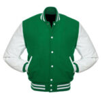 Letterman Baseball Varsity Jacket Green Wool
