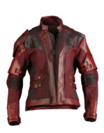 Maroon Star Lord Leather Jacket