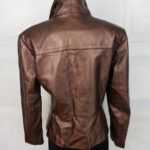 Metallic Brown Men's Leather Jacket