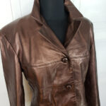Metallic Brown Men's Leather Jacket