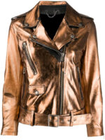 Metallic Sheen Leather Biker JacketMetallic Sheen Leather Biker Jacket