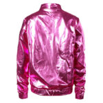 Pink Metallic Coated Women Jacket