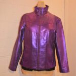 Purple Metallic Leather Vintage 90's Jacket