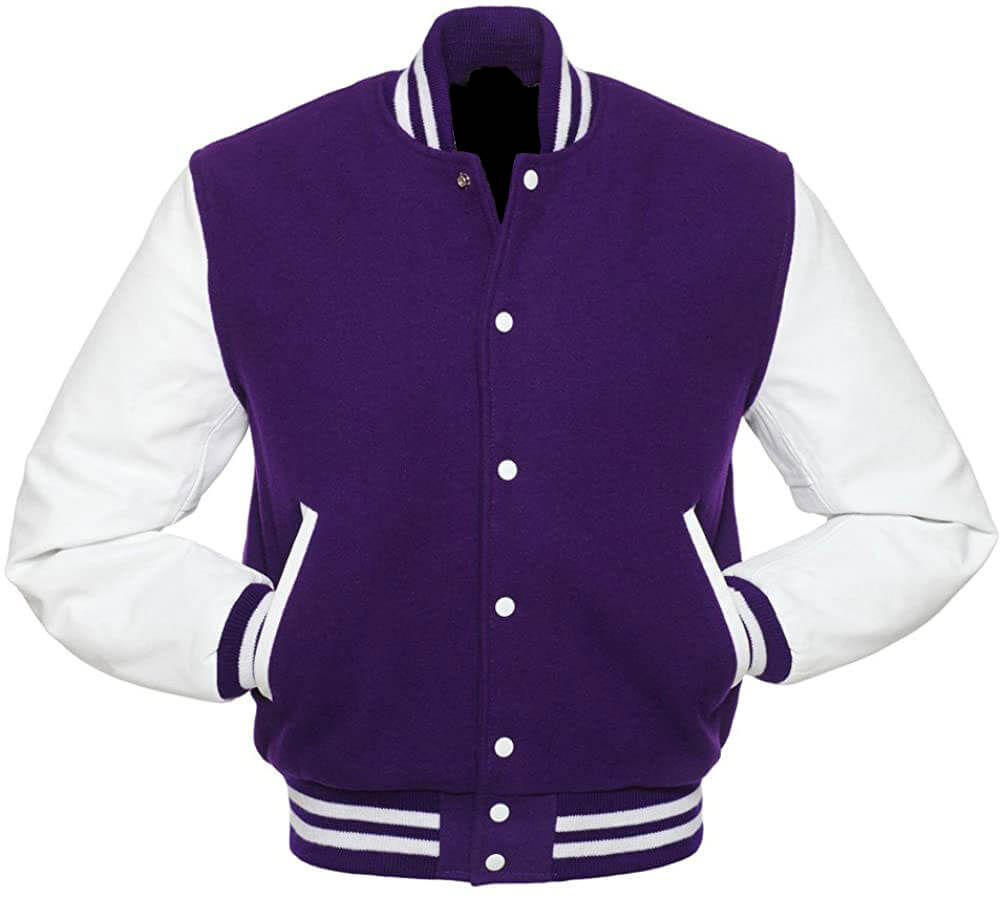 Purple Varsity Letterman Baseball Jacket - Maker of Jacket