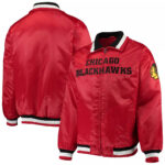 Red Chicago Blackhawks Captain II Satin Jacket