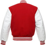 Red Letterman Varsity Baseball Wool Jacket