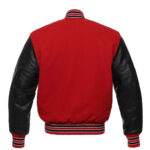 Red and Black Varsity Letterman Baseball Jacket