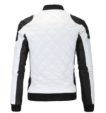 Two Tone Quilted Leather Jacket