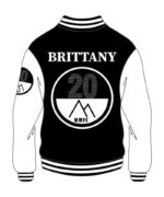 Custom Black & White Mens Varsity Jacket