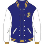 Custom Blue and White Varsity Men Jacket