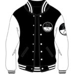 Custom Black & White Mens Varsity Jacket