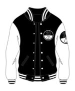 Custom Black & White Mens Varsity Jacket