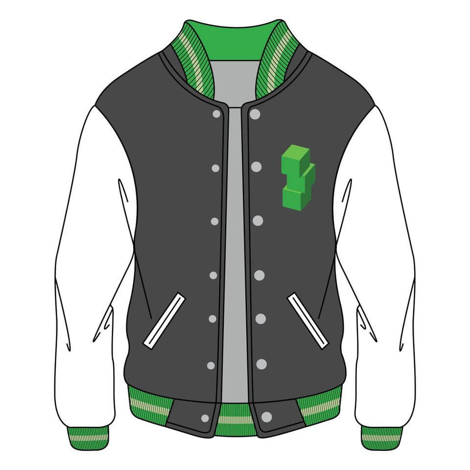 Custom Cubic Cotton Blend Grey Varsity Jacket