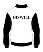 Custom Black & White Mens Varsity Bomber Jacket
