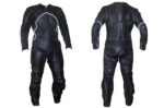 Black Flasher Motorcycle Racing Leather Suit