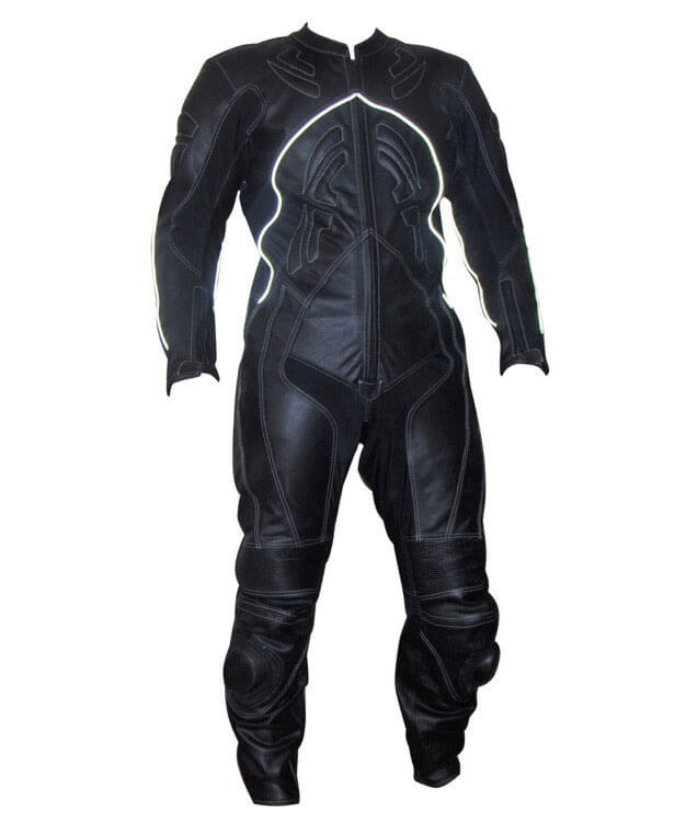 Black Flasher Motorcycle Racing Leather Suit (4) Black Flasher Motorcycle Racing Leather Suit