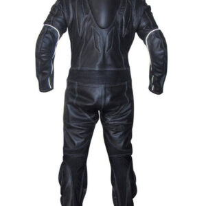 Black Flasher Motorcycle Racing Leather Suit