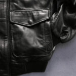 Black Men faux fur leather jacket