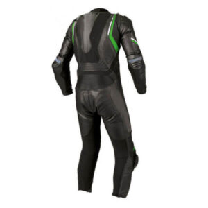 Black and Green Motorcycle Racing Sports Leather Suit