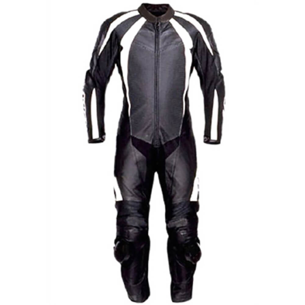Black and White Motorcycle Sports Racing Leather Suit Black and White Motorcycle Sports Racing Leather Suit
