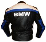 Blue Black White BMW Motorcycle Leather Jacket